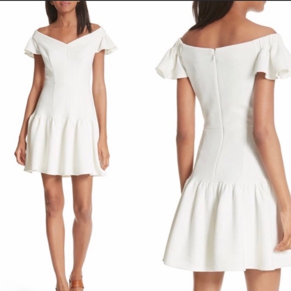 Rebecca Taylor Textured Dress. NWT.  Ivory Size 8 - Picture 1 of 13